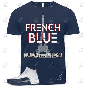 Jordan 12 French Blue Matching Shirt, Unisex Graphic Tee, Best Gift,Sneaker
